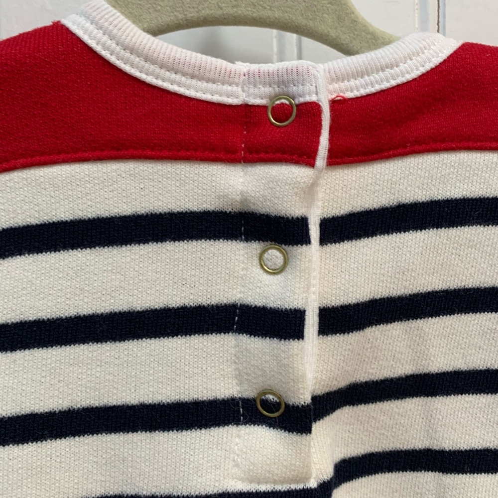 Petit Bateau Nautical Knit Baby Girl Dress Striped - Picture 5 of 7
